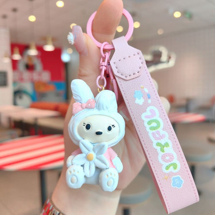 Wholesale Resin Rabbit Doll Keychain JDC-KC-ShuoT030