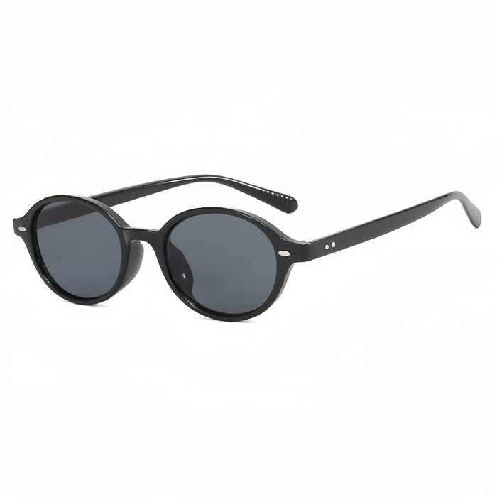 Wholesale Retro oval nerd glasses for women, fashionable small frame, anti blue light, plain frame, fashionable sunglasses