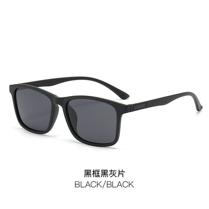 Wholesale men's business polarized sunglasses square frame sunglasses outdoor fishing driving night vision glasses