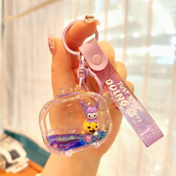 Wholesale Cartoon Acrylic Floating Quicksand Bottle Keychain JDC-KC-ShuoT032