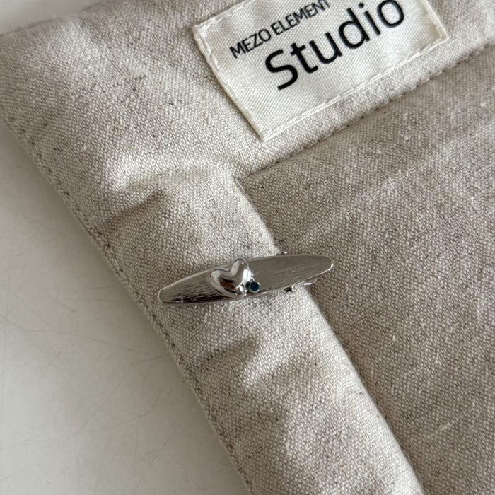 Wholesale Bow metal hair clip, heart-shaped small bangs clip, back of the head headpiece, hair clip