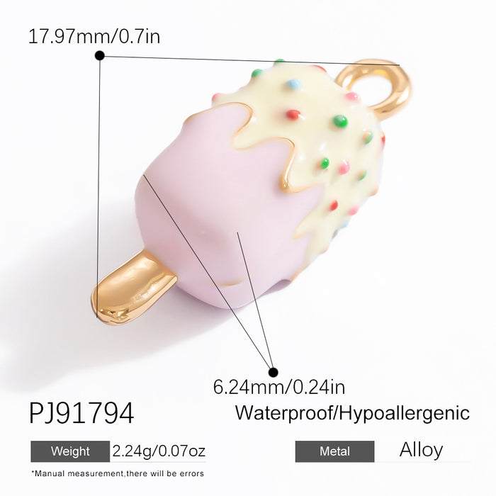 Wholesale Alloy Jewelry Accessories Ins Style Handmade DIY Cake Candy Jewelry Childlike Cartoon Sweet Pendant Single Pendant