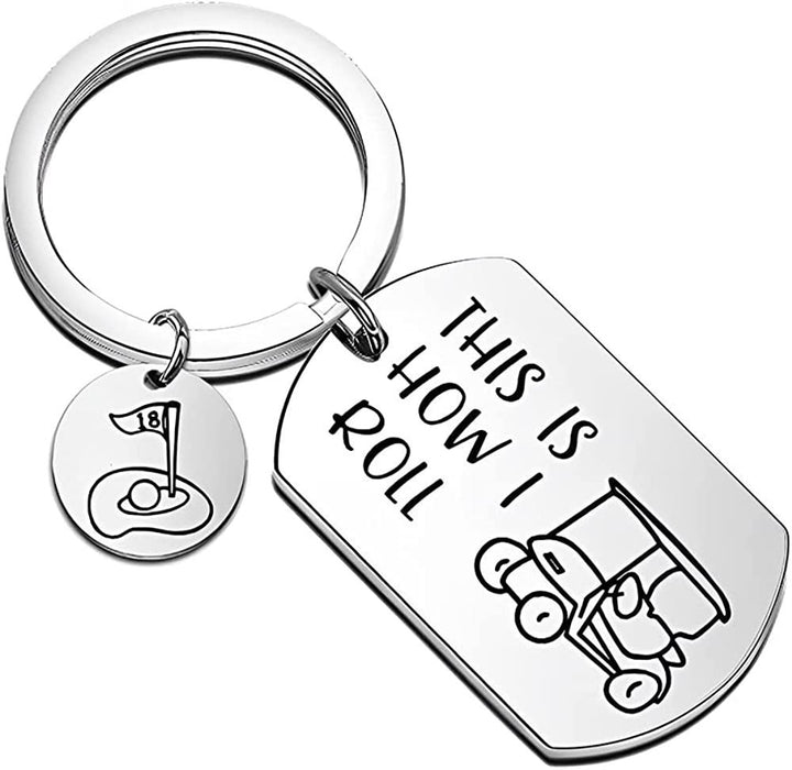 Wholesale Golf Stainless Steel Keychain JDC-KC-ShunXin001