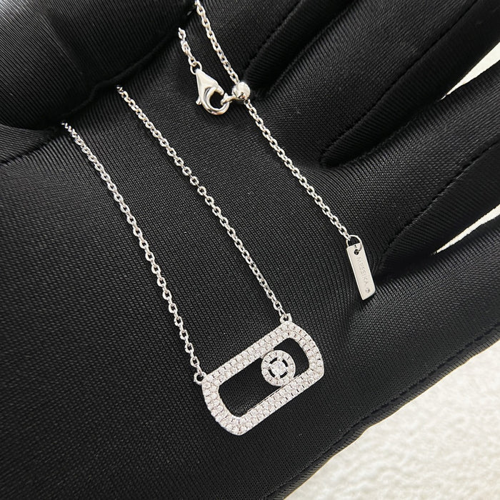 Wholesale Paper clip, pin, necklace, colorfast, female silver, starry sky, collarbone chain, neck chain