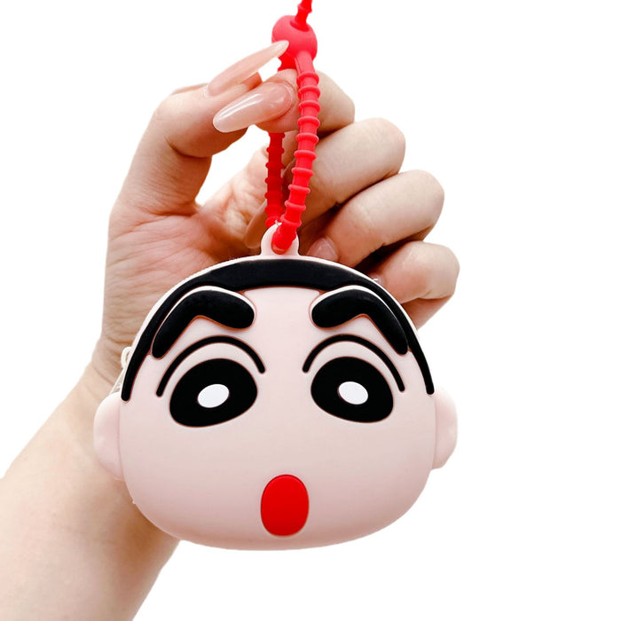 Wholesale  Coin Purse Silicone Keychain Cute Cartoon Doll Student Bag Decorative Pendant