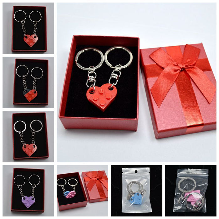 Wholesale Love Building Blocks Plastic Keychain JDC-KC-Maih001