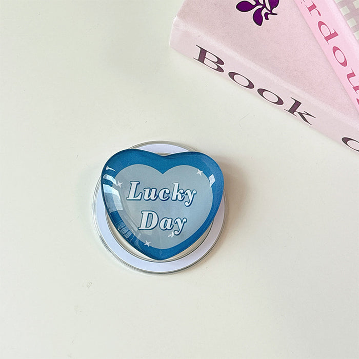 Wholesale Glass Heart-Shaped Phone Airbag Stand