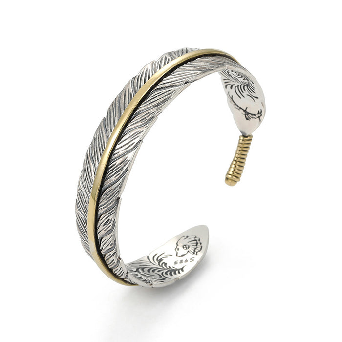 Wholesale Feather Bracelet Opening Men's Fashionable Bracelet Opening Bracelet Jewelry
