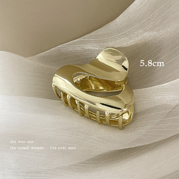 Wholesale Irregular metal color clip female hairpin fashion updo shark clip