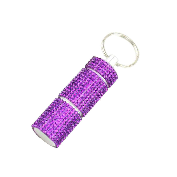 Wholesale Alloy Waterproof Sealed Pill Holder Keychain Rhinestone Decor European American Modern Style For Everyday Travel