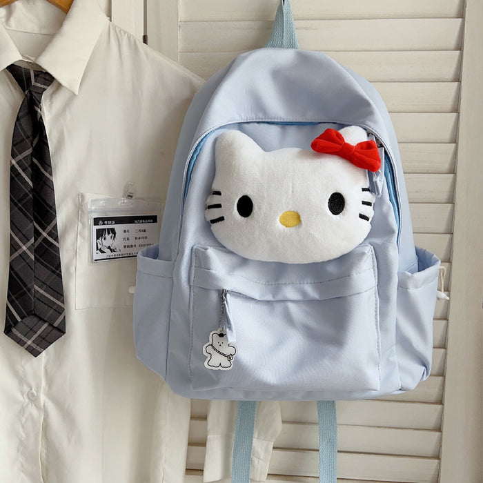 Wholesale Schoolbag Female College Students Cute Cartoon Cat High School Students Large Capacity Backpack Campus Backpack