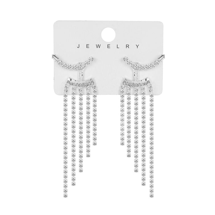 Wholesale Exaggerated hollow ear loops with geometric C-shaped ear clips