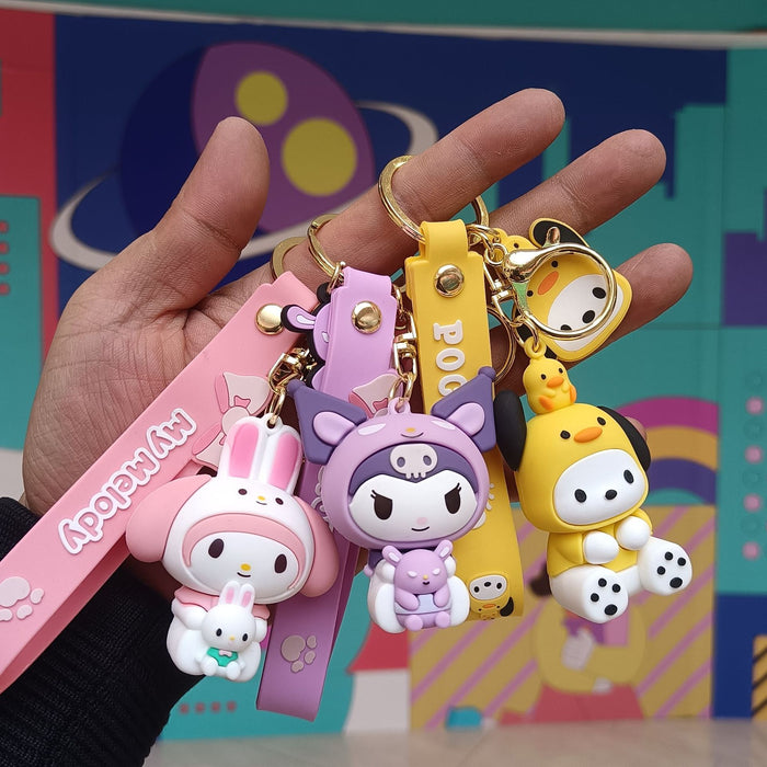 Wholesale Cartoon Silicone Doll Keychain JDC-KC-KuangK027