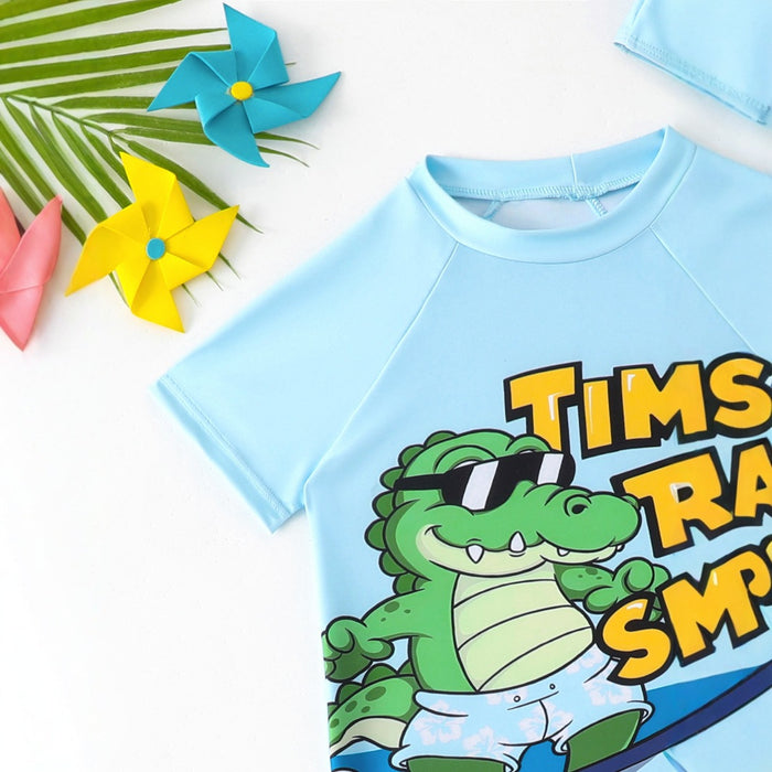 Wholesale New fashionable cartoon split training quick drying professional swimming suit for children's swimwear