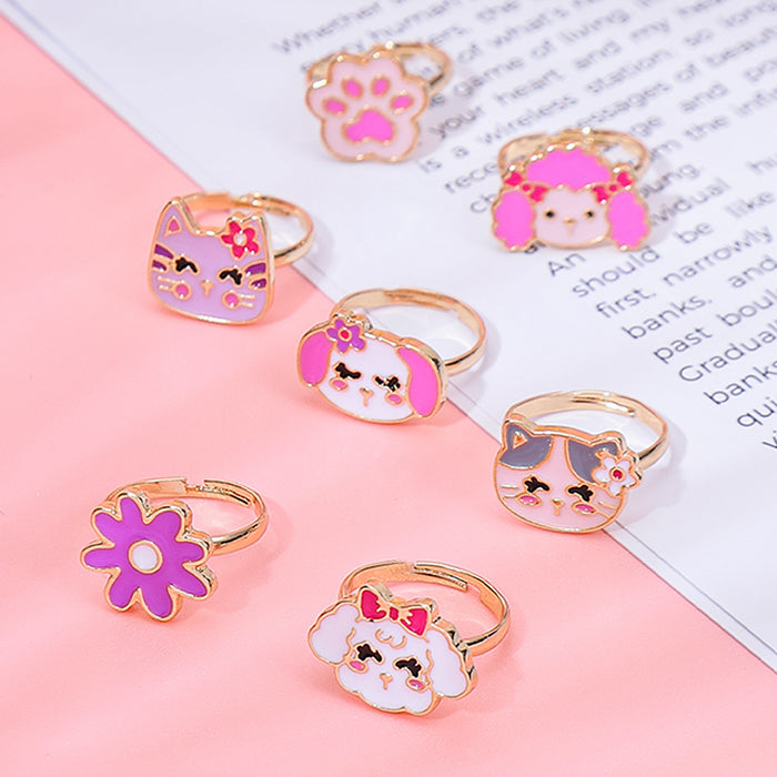 Wholesale Cartoon Animal Ring Oil Dripping Alloy Hand Children's Ring