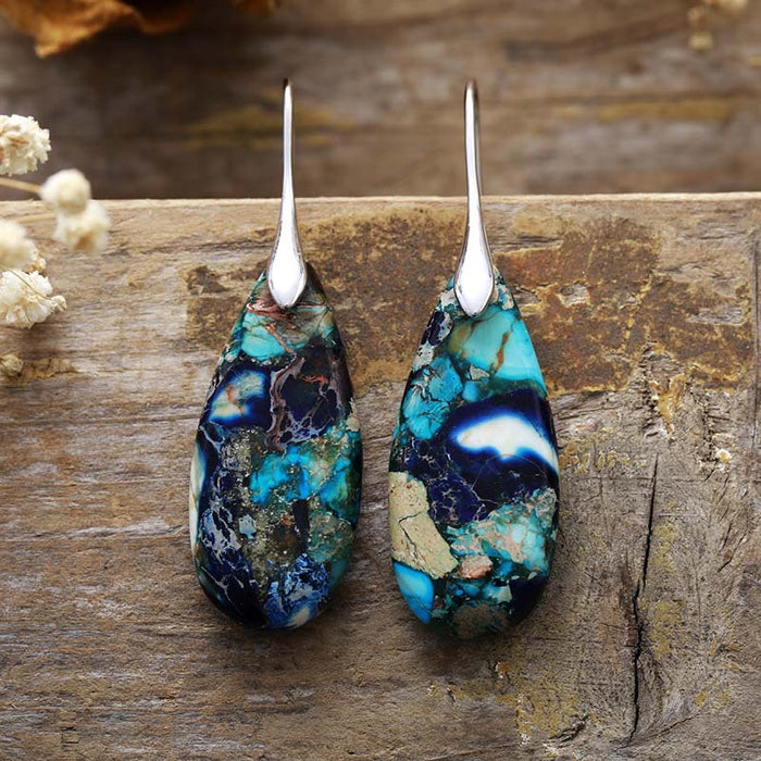 Wholesale   Emperor stone water drop pendant earrings jewelry jewelry earrings