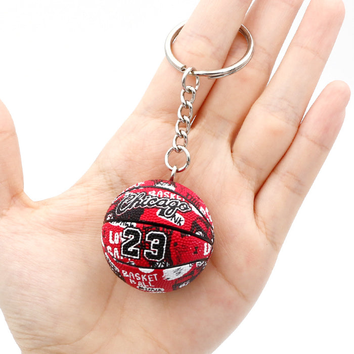 Wholesale PVC Mini Basketball Keychains JDC-KC-QLPing001