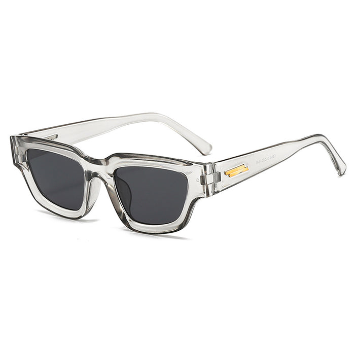 Wholesale New Transparent Small Box Sunglasses Trendy Personalized Sunglasses Retro Brown Sunglasses Wearing Sunglasses