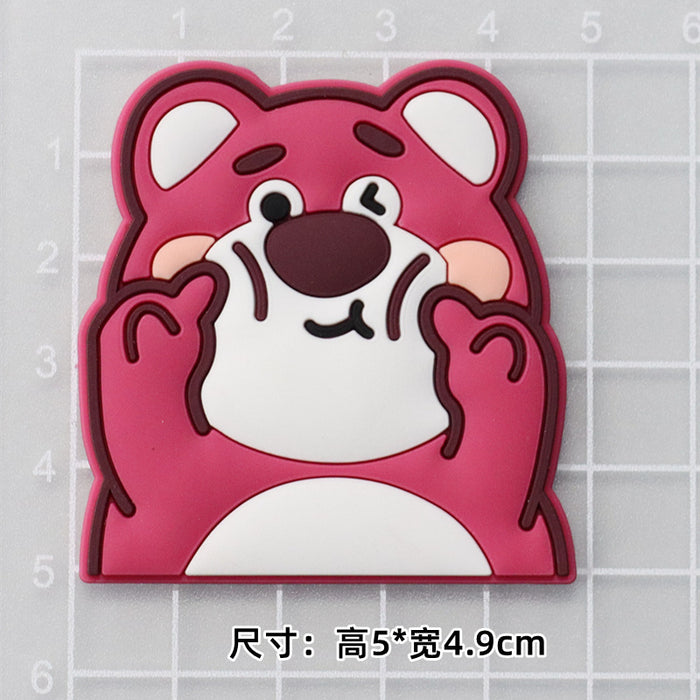 Wholesale 5pcs Cartoon bear soft rubber accessories cream rubber mobile phone case hole shoes hair accessories material bag