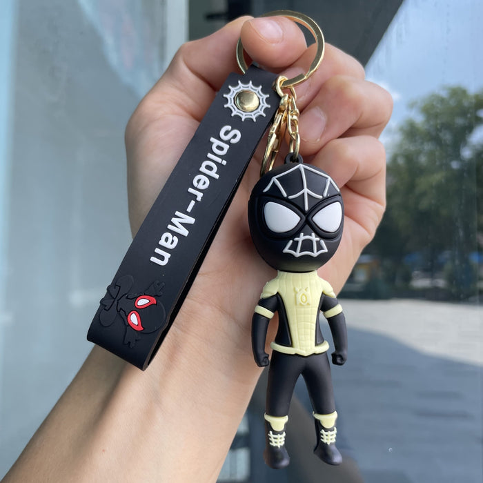 Wholesale 3D PVC Soft Rubber Keychain Cartoon Bag Charm Backpack Pendant