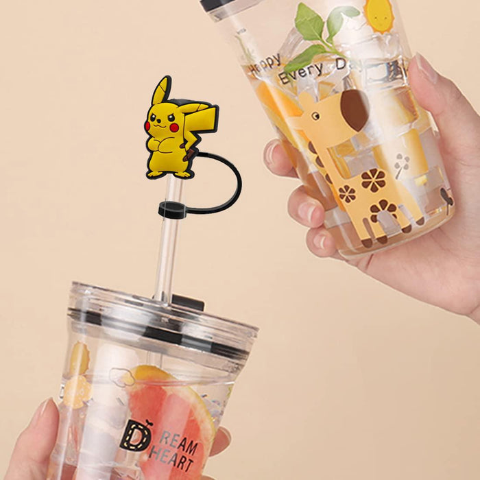 Wholesale 10mm PVC Cartoon Straw Lid JDC-SCR-XJF003