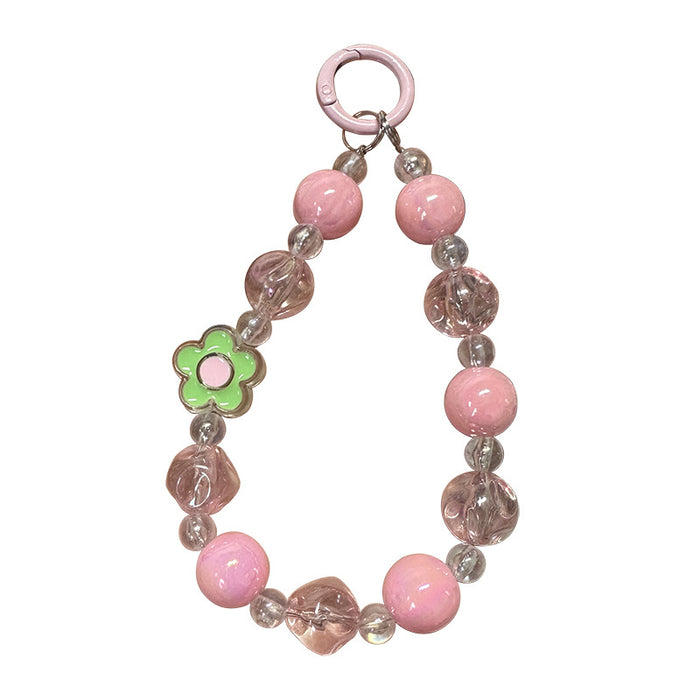 Wholesale New colorful flower handmade bead keychain, colorful backpack pendant, keychain accessories wholesale