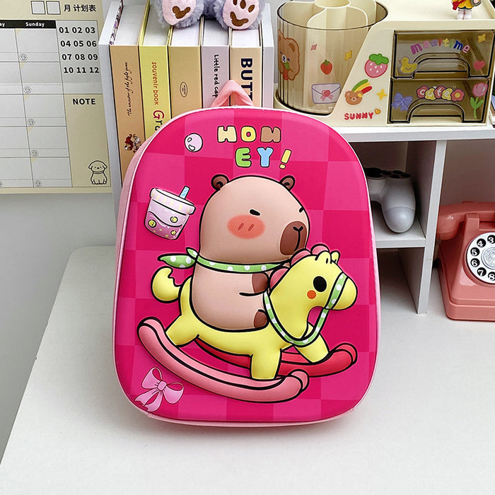 Wholesale New Groundhog Backpack Cute Kindergarten Backpack Boys and Girls Backpack Cute Cartoon Hard Shell