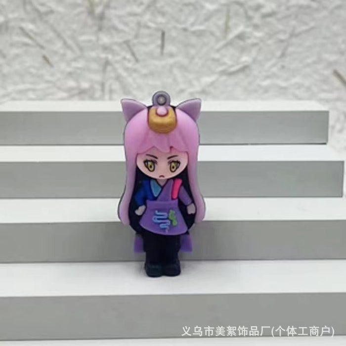 Wholesale Soft plastic three-dimensional doll pendant keychain