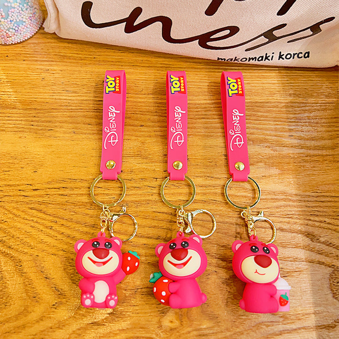 Wholesale Cartoon Strawberry Bear Keychain JDC-KC-YDao098