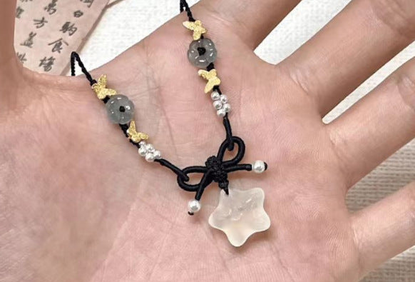 Wholesale Flowers, butterflies, stars, pendants, hanging ropes, hand woven necklaces, simple accessories