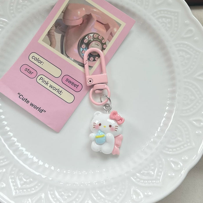 Wholesale Cute Cat Keychain Cartoon Sweet Pendant