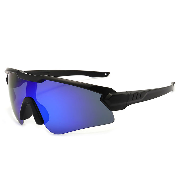 Wholesale New one-piece polarized sports sunglasses, outdoor windproof riding sunglasses, fashionable large frame colorful glasses