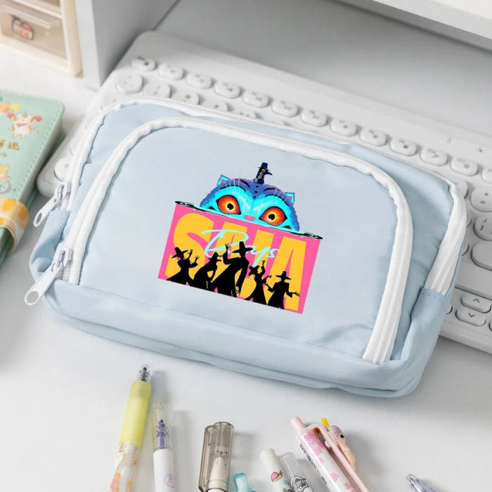 Wholesale KPOP Cute cartoon character candy-colored pencil bags for primary and secondary school students