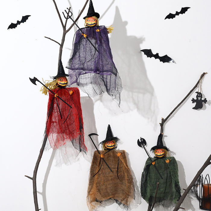 Wholesale  Decorations  Horror Pumpkin Doll Pendant Haunted House Party Hanging Ghost Props