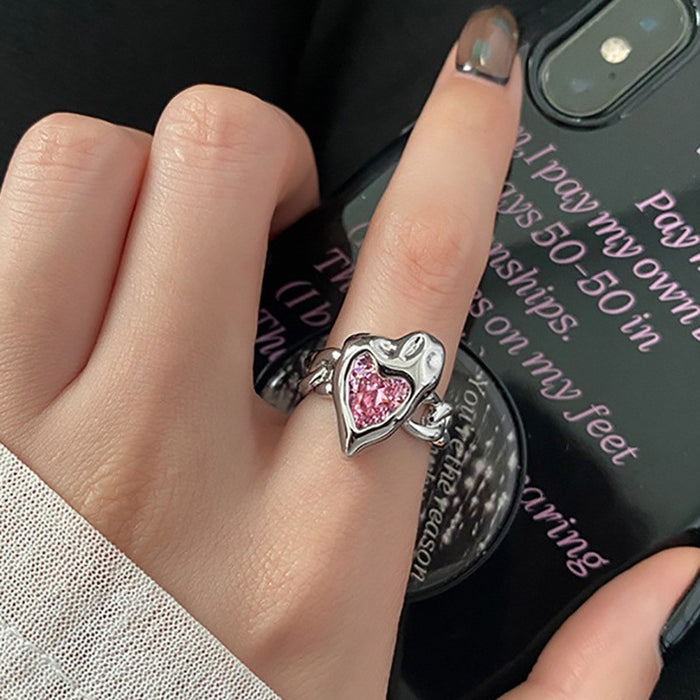 Wholesale Moonstone Heart Adjustable Ring for Women