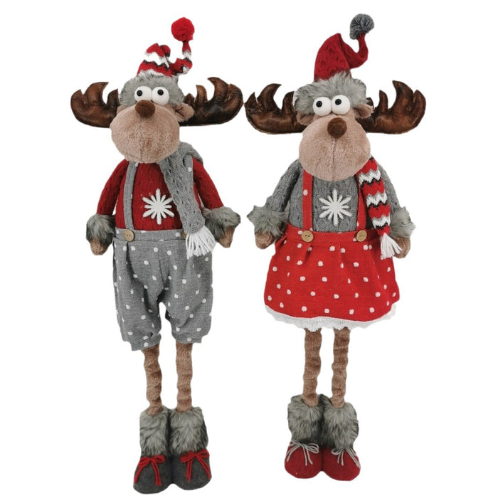 Wholesale  Elk Doll Four-legged Deer Doll Santa Festival Snowman Doll Window Decorations Ornaments