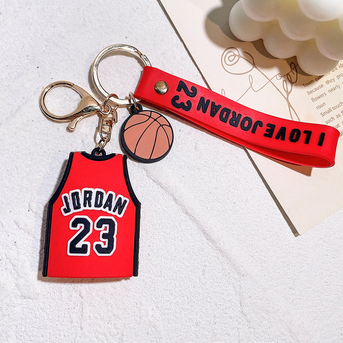 Wholesale Silicone Cartoon Jersey Keychain JDC-KC-Qiwei026