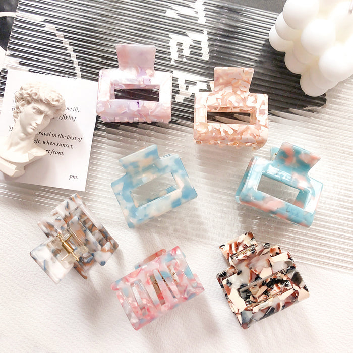 Wholesale Handmade Acetate Medium Hair Claw Square Design for Women Everyday Styling