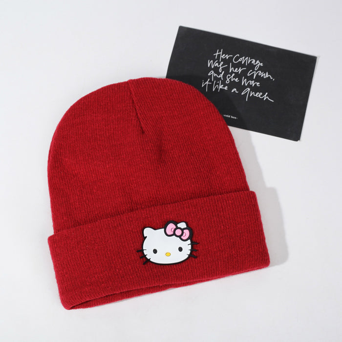 Wholesale Cartoon Pattern Silicone Knitted winter Hat