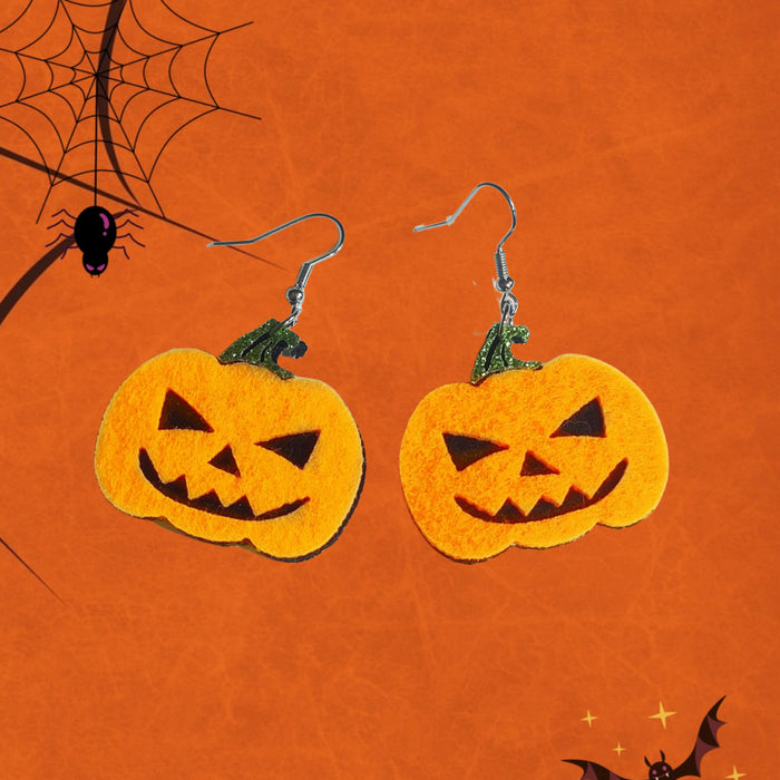 Wholesale Halloween Pumpkin Skull Fabric Earrings JDC-ES-JunJie010