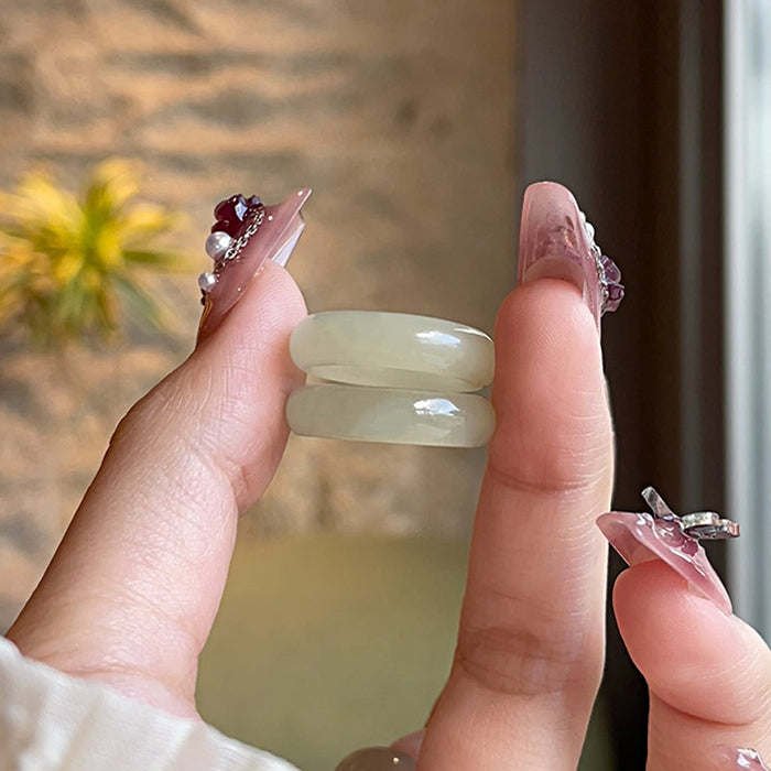 Wholesale Ring plain ring jade jewelry women's tail ring index finger ring