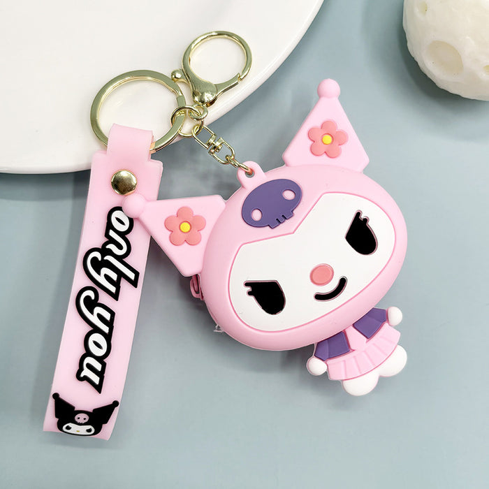 Wholesale  Cute Couple's Storage Coin Purse Keychain Cute Bag Hanging Girl's Key Bag