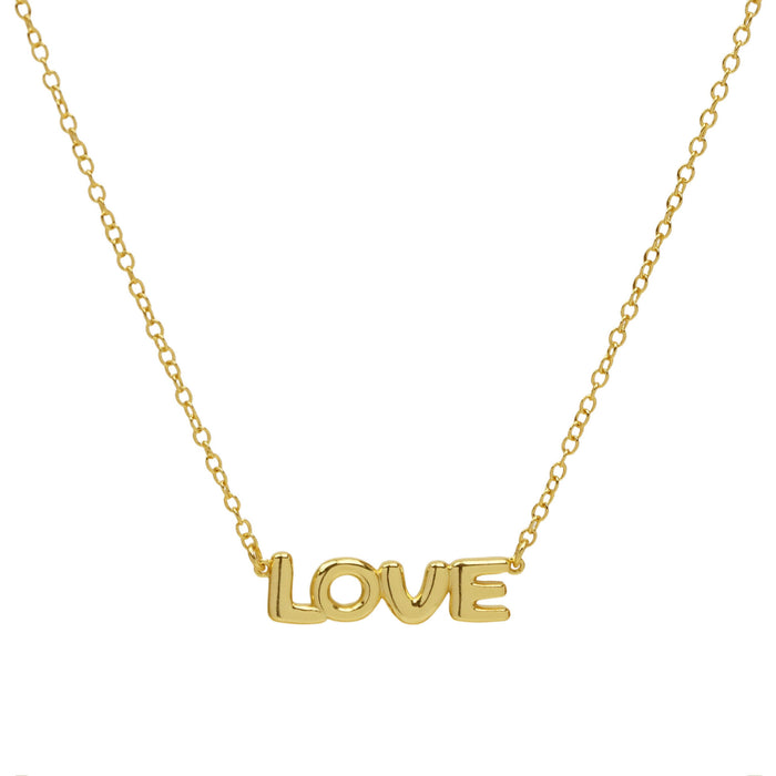 Wholesale 2PCS Gold Copper Glossy Bubble Sense LOVE MAMA XOXO Pendant Necklace JDC-NE-BaiYi016