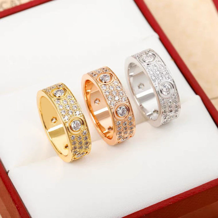 Wholesale Starry Sky Ring Pure Silver Moissanite European and American Classic