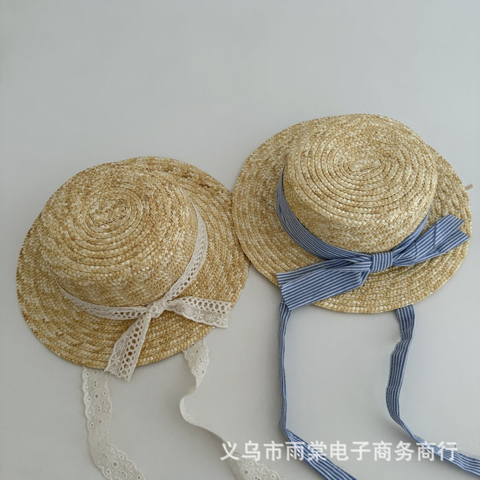 Wholesale Children's Straw Hat Sunscreen Hat Summer Beach Hat Baby Vacation