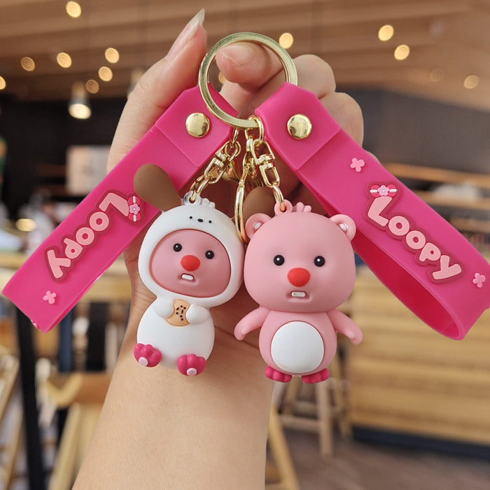 Wholesale  Cute  keychain pendant  doll ornaments  small gift cartoon car key chain