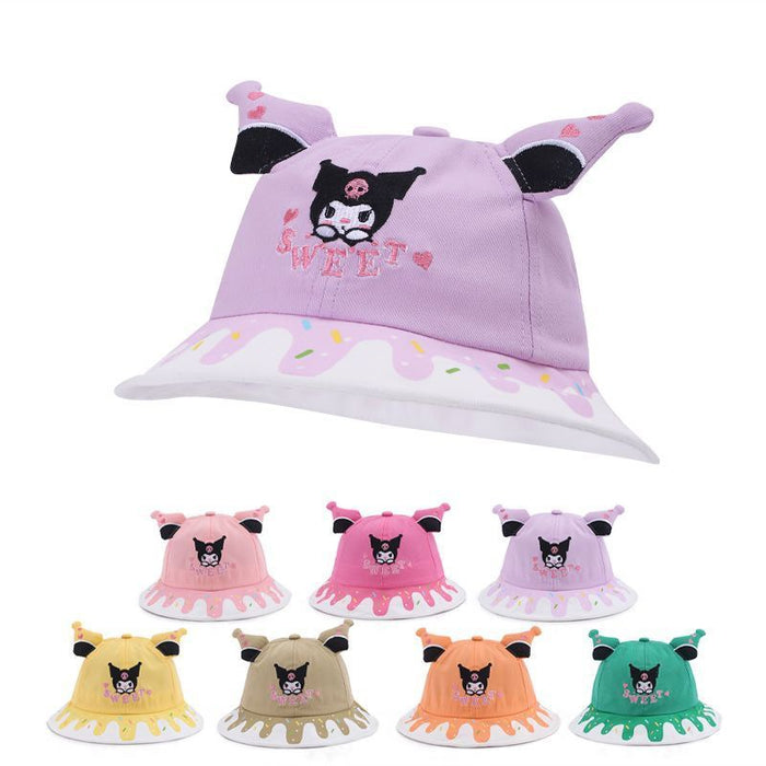 Wholesale Children's cartoon sun hat, girls' sun hat, fisherman's hat, large eave basin hat, sun hat, tourism