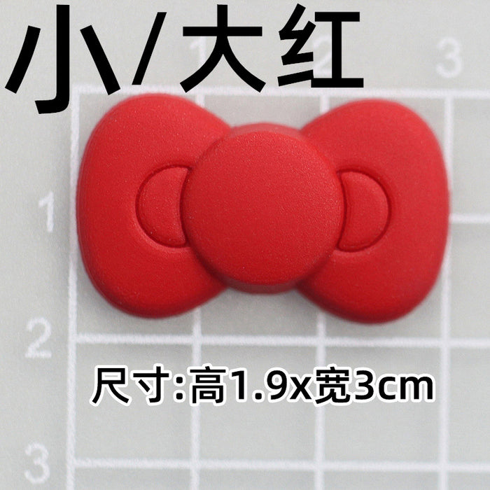 Wholesale 10pcs Cat Bow PVC Soft Adhesive Patch Mobile Phone Case Hole Slippers Accessories Water Cup Accessories