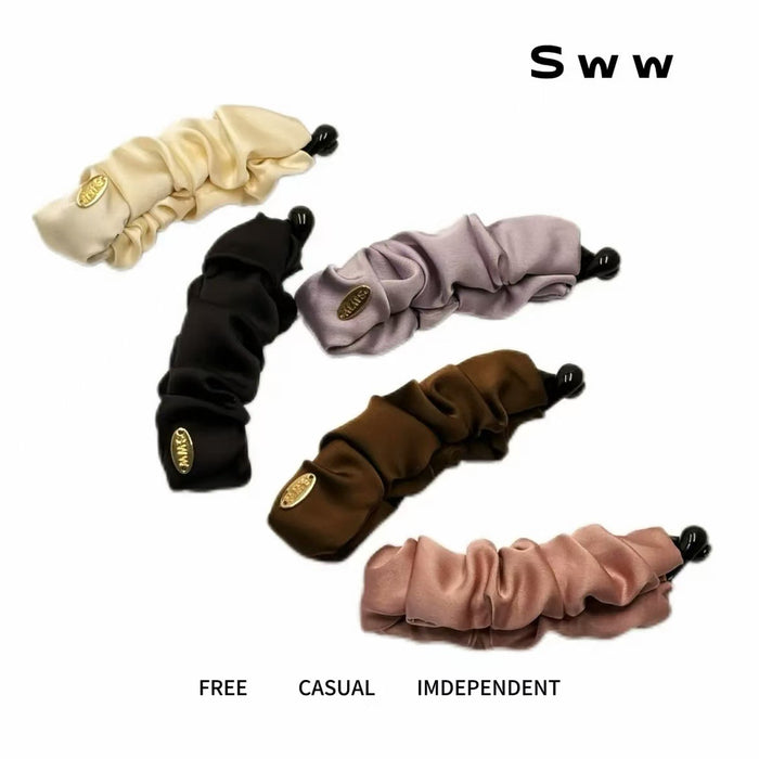 Wholesale Satin Banana Clip Trendy Elegant Vertical Clip Fashion Versatile Hair Accessory