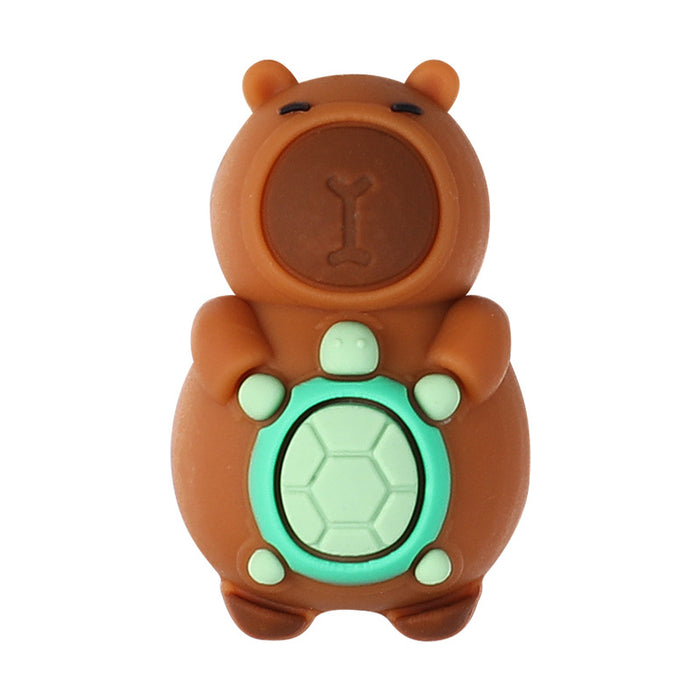 Wholesale 20pcs Cartoon Capybara Silicone Beads Capybara Jewelry DIY Bracelet Necklace Animal Silicone Beads